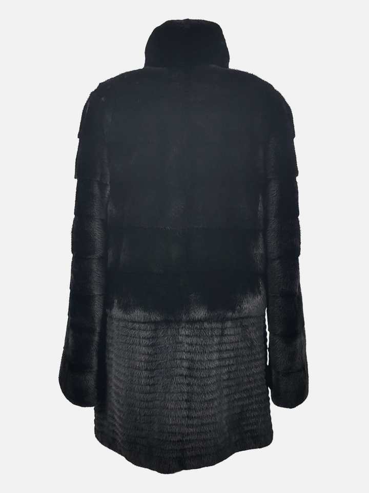 Thea, 80 cm. - Mink - Women - Black / Mink Pels - Levinsky - Kvinde