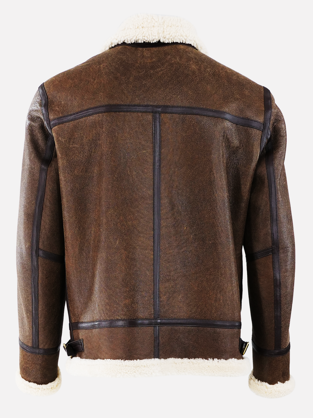 Edward Mens Bomber - Nappa Lamb Crack Washed - Mann - Braun