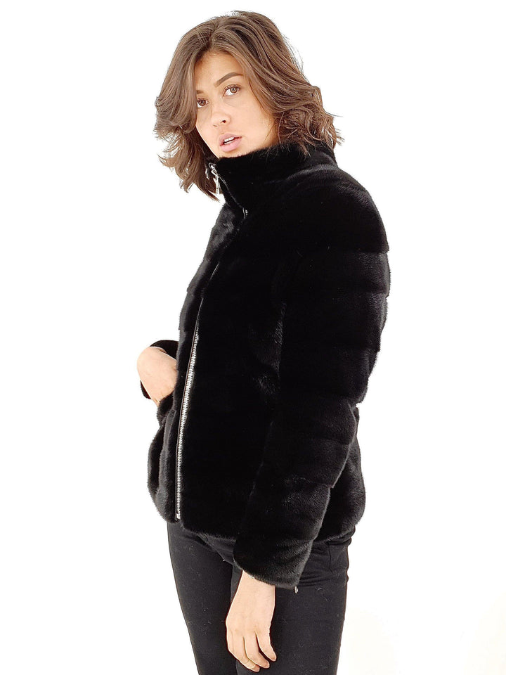 Agnes, 61 cm. - Mink - Women - Black - Mink - Women - Agnes, 61 cm. - Mink - Women - Black - Stampe Pels