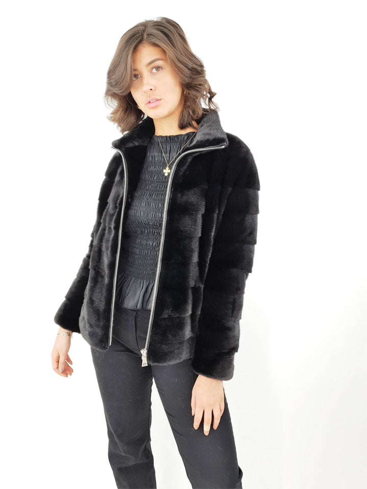 Agnes, 61 cm. - Mink - Women - Black - Mink - Women - Agnes, 61 cm. - Mink - Women - Black - Stampe Pels