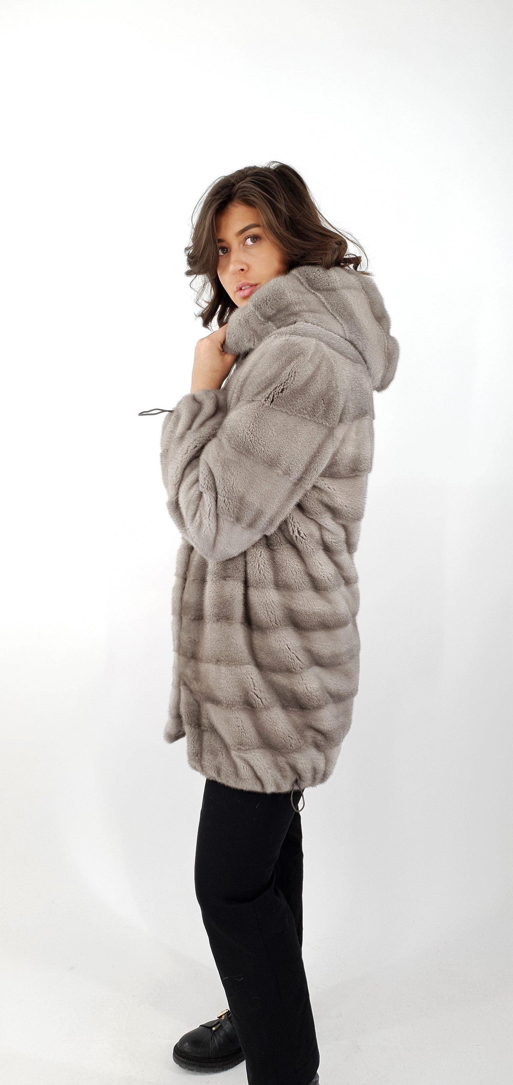 Rosie, 85 cm. - Mink - Women - Silver Blue - Mink - Women - Rosie, 85 cm. - Mink - Women - Silver Blue - Stampe Pels