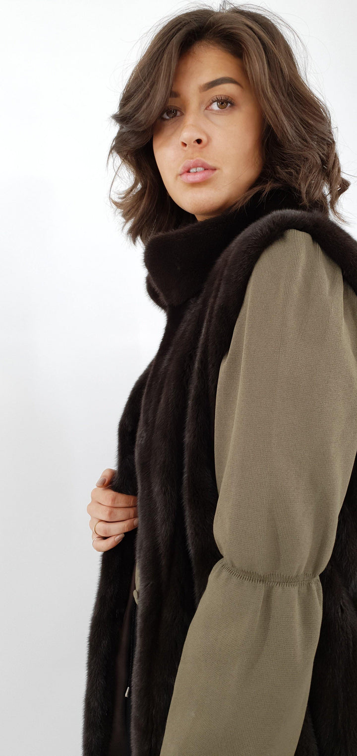 Denise West, 92 cm.  - Mink - Women - Chocolate - Mink - Women - Denise West, 92 cm.  - Mink - Women - Chocolate - Stampe Pels