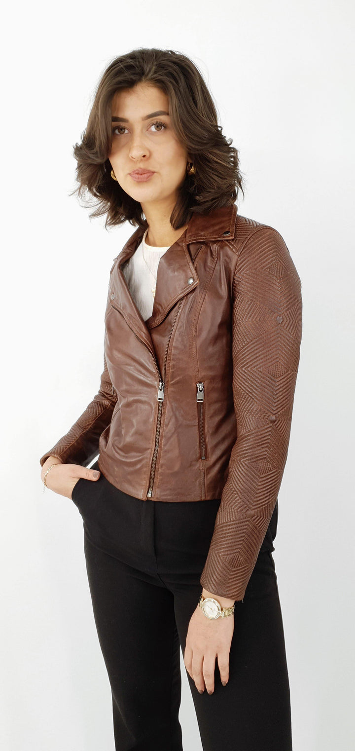 Imani - Lamb Copper Leather - Women - Brown - Lamb Copper Leather - Women - Imani - Lamb Copper Leather - Women - Brown - Stampe Pels