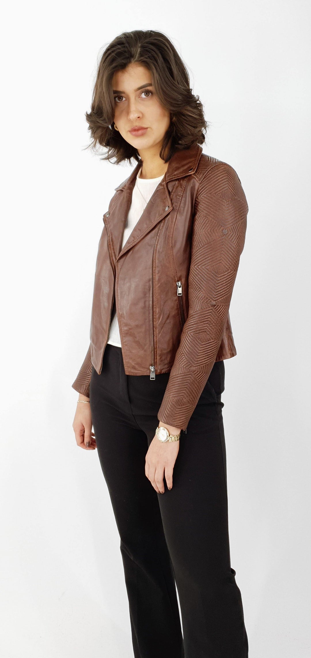 Imani - Lamb Copper Leather - Women - Brown - Lamb Copper Leather - Women - Imani - Lamb Copper Leather - Women - Brown - Stampe Pels