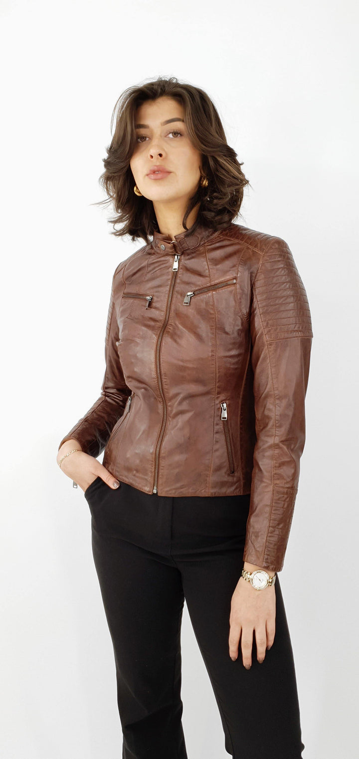 Chole - Lamb Copper Leather - Women - Brown - Lamb Copper Leather - Women - Chole - Lamb Copper Leather - Women - Brown - Stampe Pels