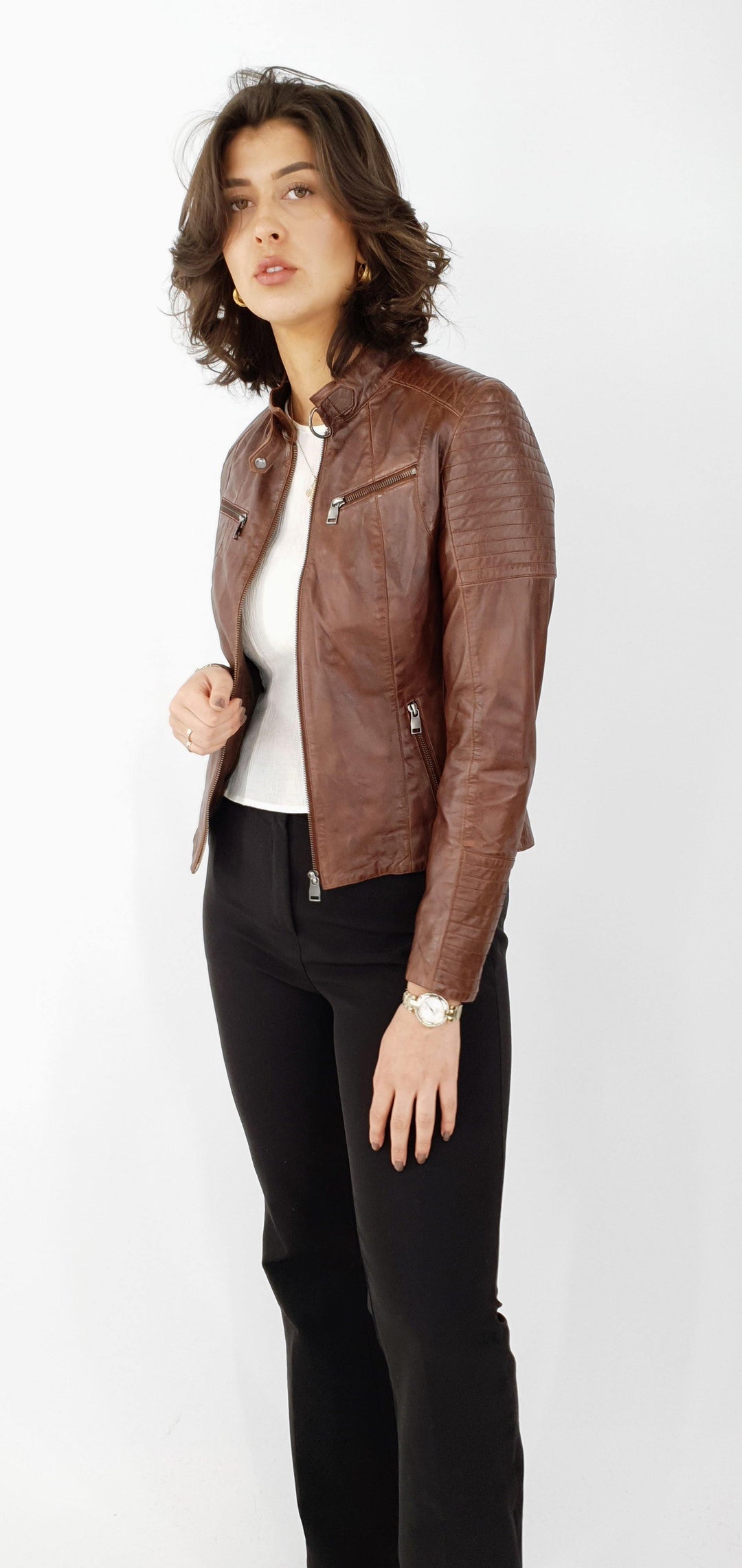 Chole - Lamb Copper Leather - Women - Brown - Lamb Copper Leather - Women - Chole - Lamb Copper Leather - Women - Brown - Stampe Pels