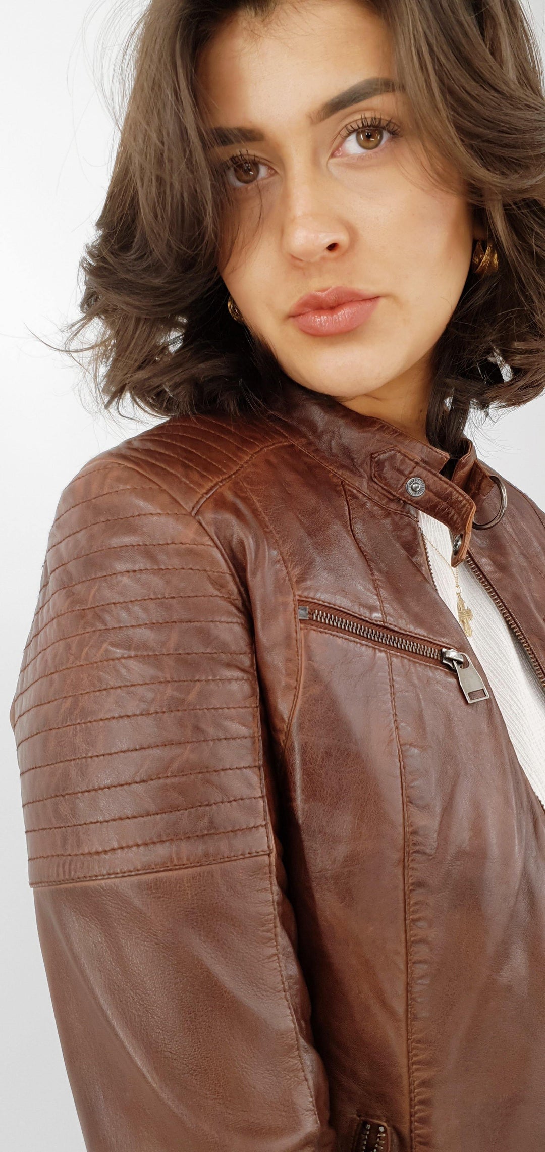 Chole - Lamb Copper Leather - Women - Brown - Lamb Copper Leather - Women - Chole - Lamb Copper Leather - Women - Brown - Stampe Pels