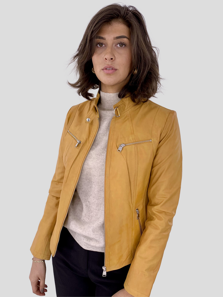 P 14-01 - Lamb Malli Leather - Femmes - vieux jaune