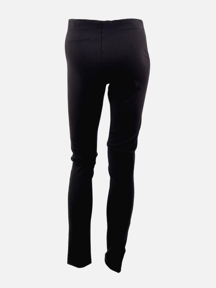 Dana Trouser - Leather & Farbric - Women - Black