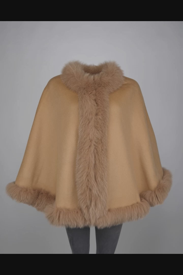 Chadron Cape, 65 cm. - Laine à double face plus mince - Nude