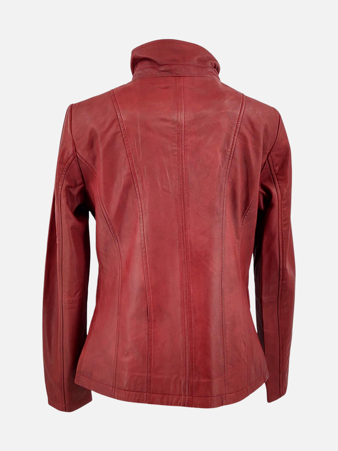 Teija - 2 - Lamb Malli Leather - Femmes - Red / Læder Skinds Jakke - Levinsky - Kvinde