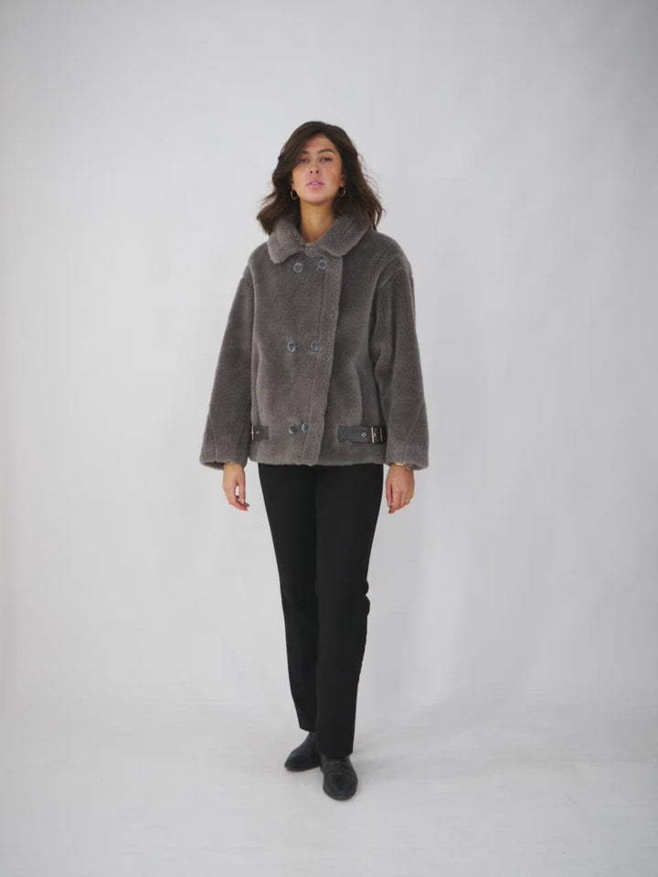 Fiza, 76 cm. - Collar - Air Wool - Women - Grey