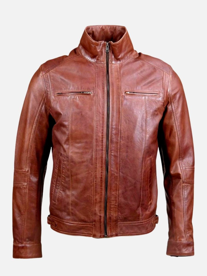 Marlow - Lamb Polish Nappa Leather - Man - Copper Brown