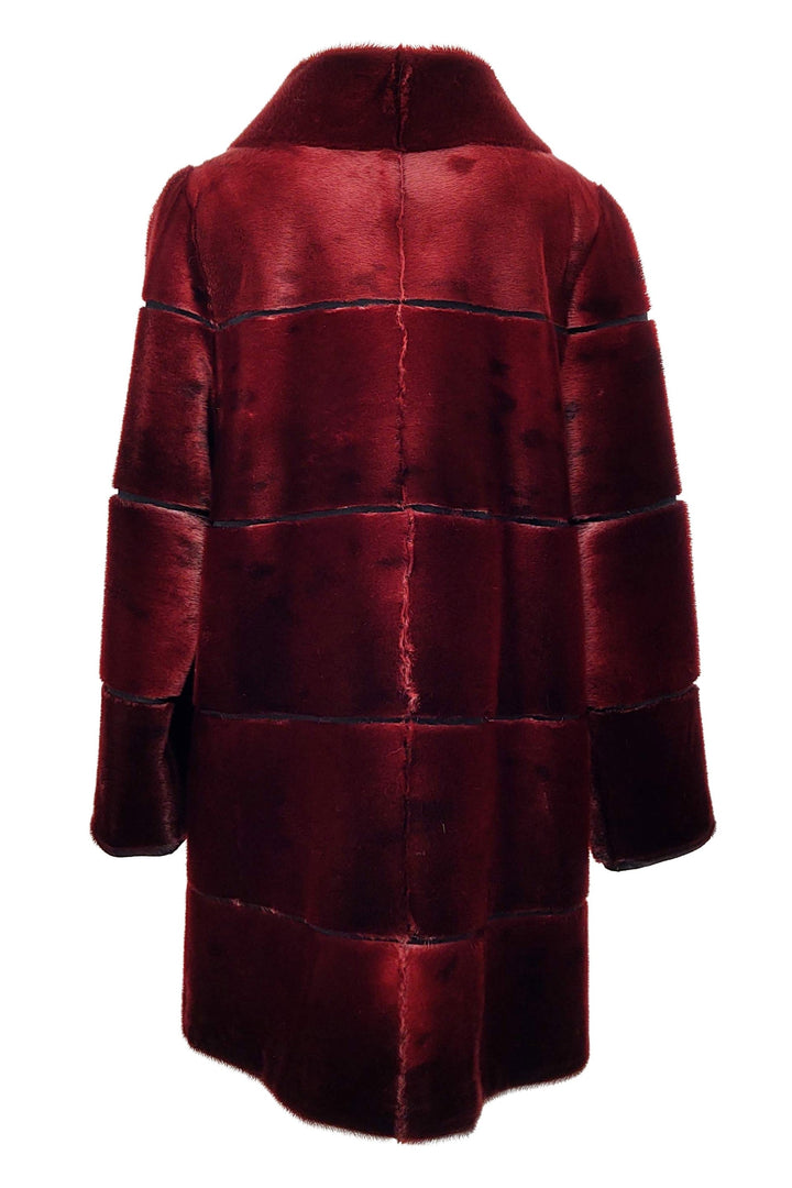 FM 1053, 87 cm. - Silk Seal - Women - Wine Red / Sæl Skinds Pels - Levinsky - Kvinde | STAMPE PELS