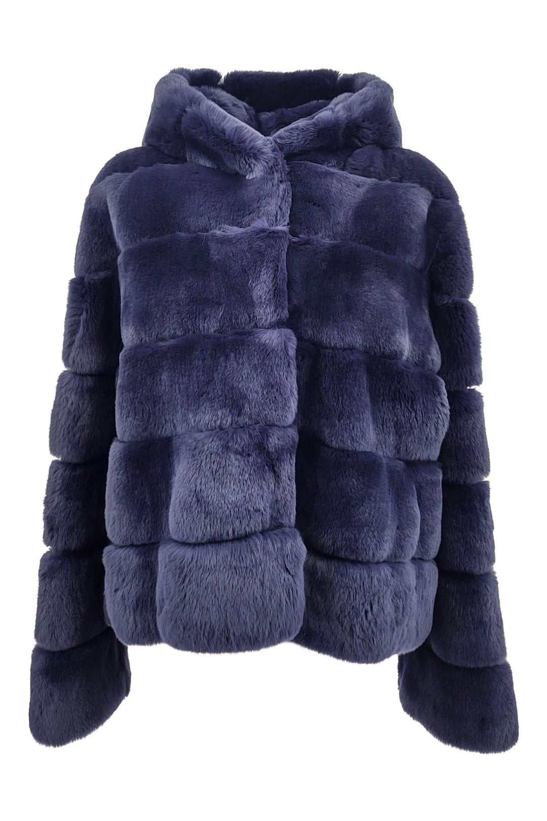 Petrovski, 60 cm. - Hood - Rex - Women - Navy / Rex Kanin Pels - Levinsky - Kvinde | STAMPE PELS