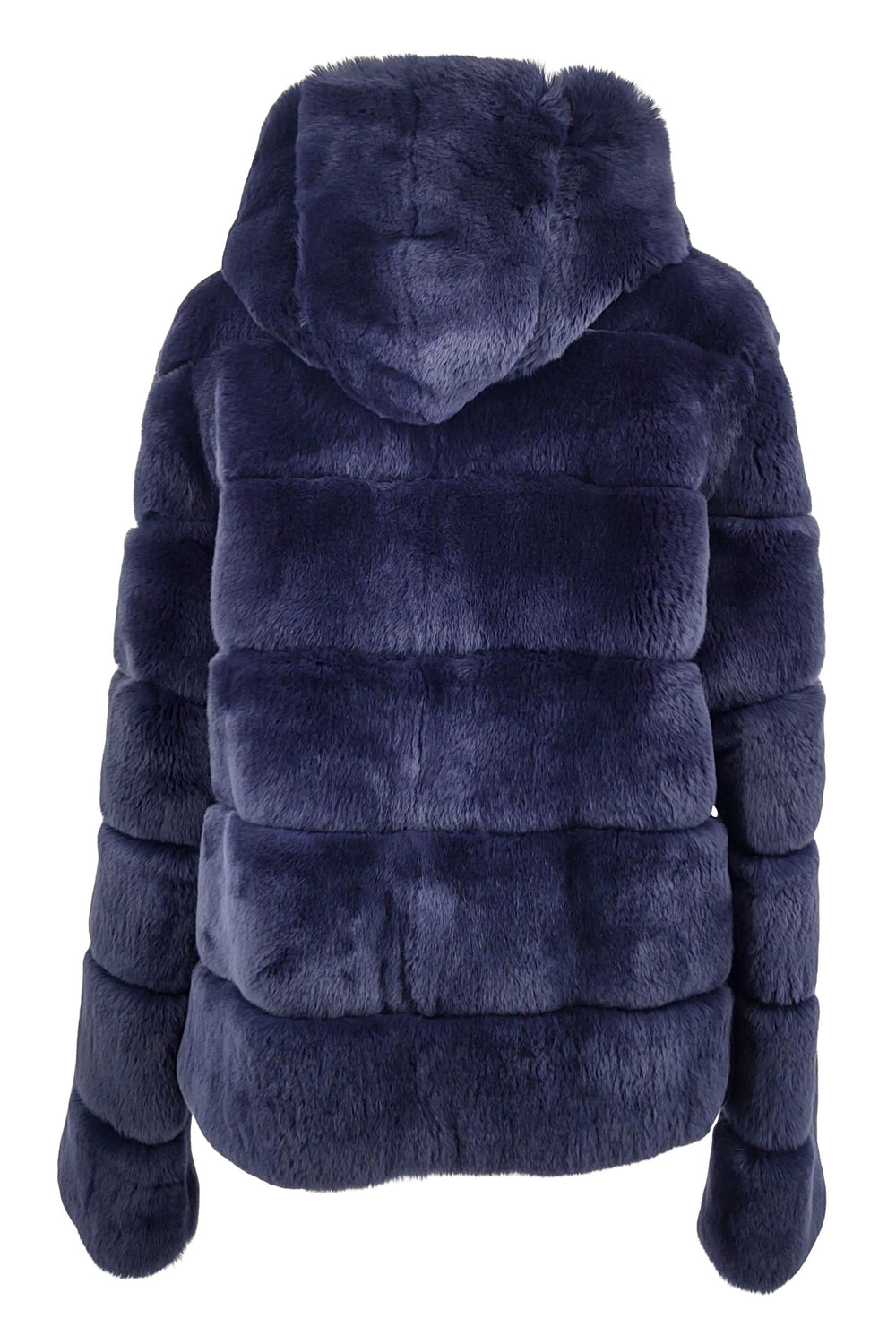 Petrovski, 60 cm. - Hood - Rex - Women - Navy / Rex Kanin Pels - Levinsky - Kvinde | STAMPE PELS