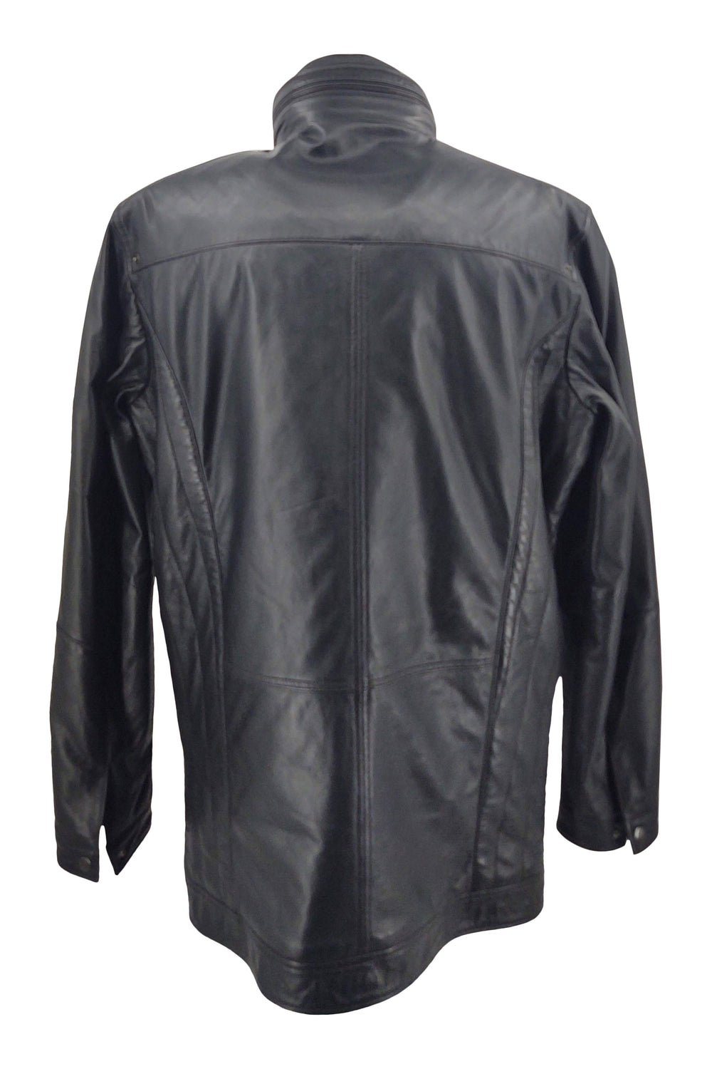 Smart Long - Lamb Khaas Leather - Man - Black / Læderjakke | STAMPE PELS