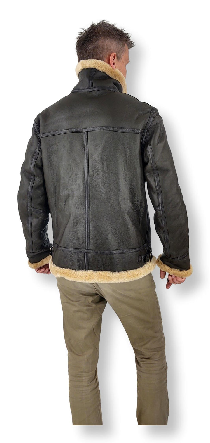 Elias Mens Bomber - Nappa Lamb Crack - Mand - Mørkebrun