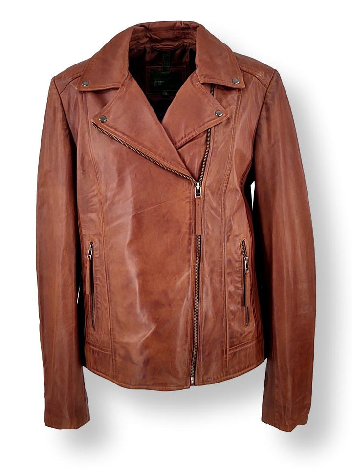 Bella - Comfort - Lamb Thick Dace Leather -Dame - Mørk Cognac